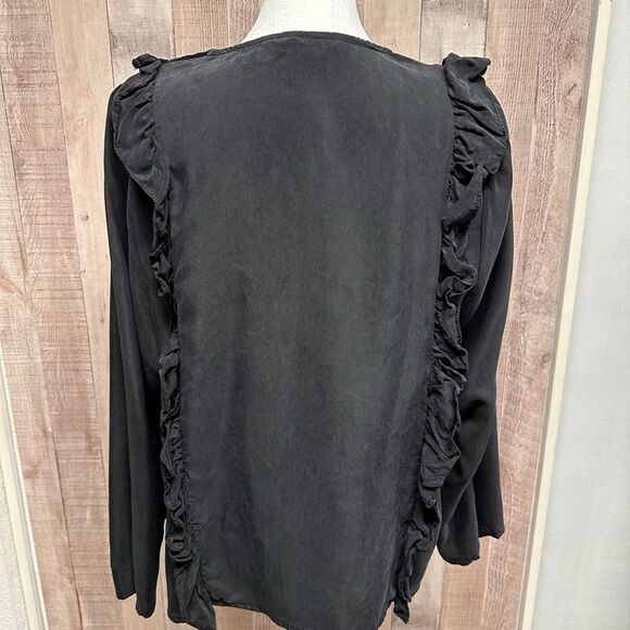 Zara black ruffles blouse premium collection - Picture 6 of 11